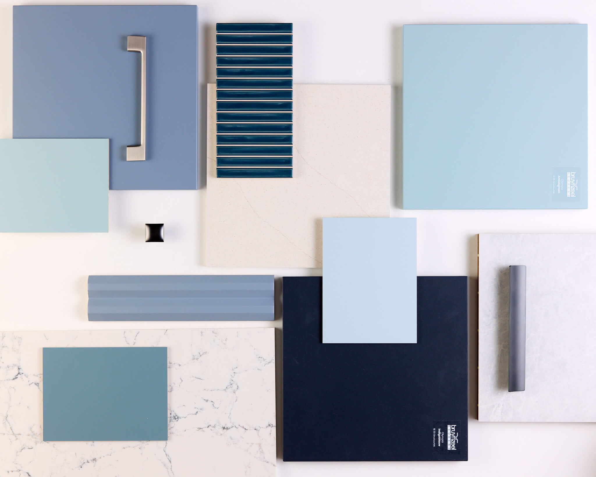 moodboard blauwe keuken